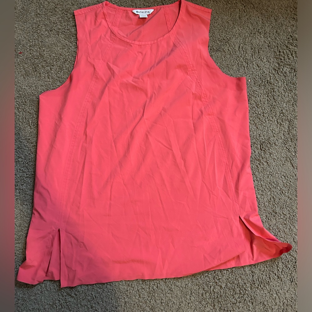 Athleta Zephyr Refined Tank Coral Women Size LG